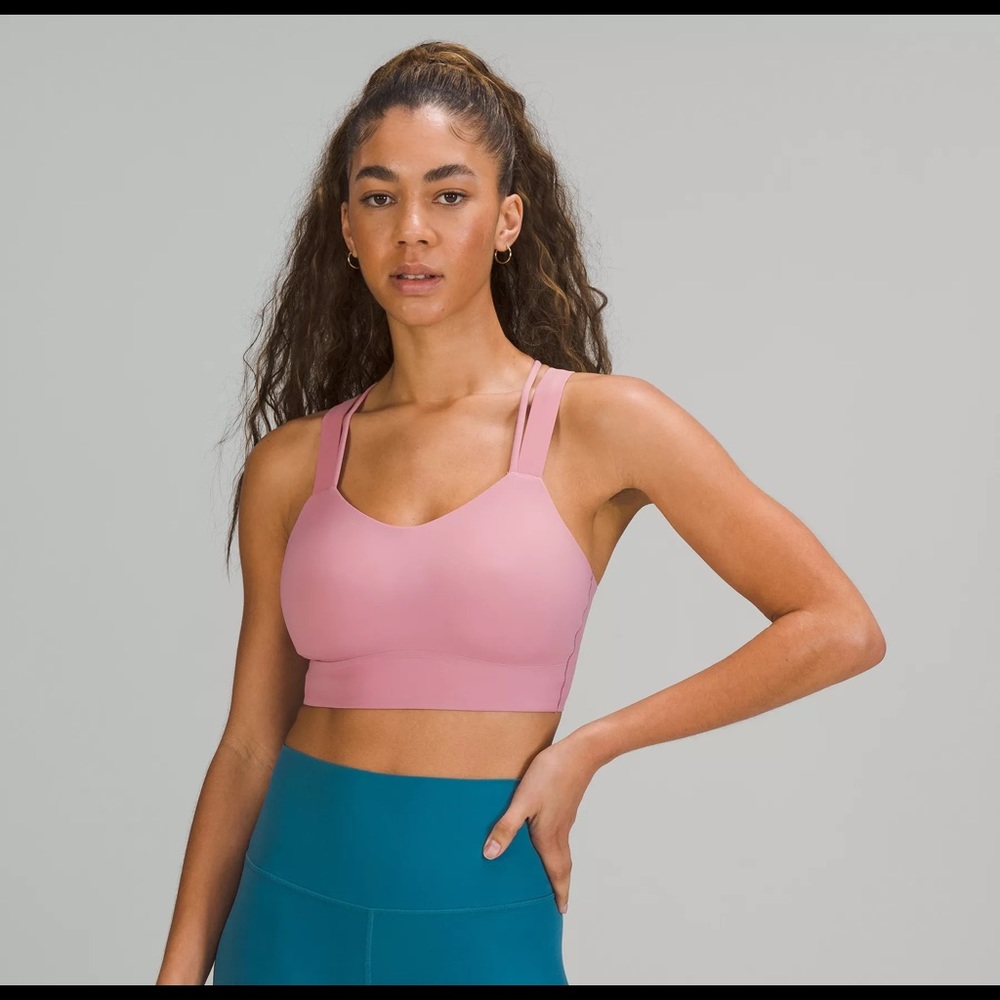 NWT Lululemon Like a Cloud Longline Bra *Light Support, D/DD Cup Pink Taupe